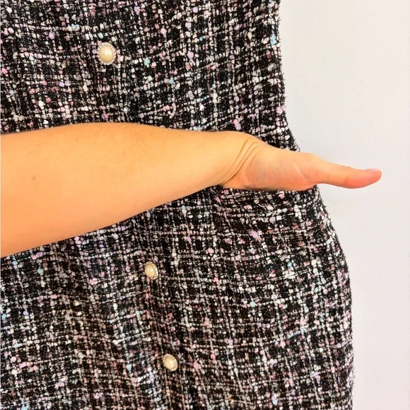 MAJORELLE Bia Black Tweed Mini Dress NWT Revolve XS - Picture 7 of 10